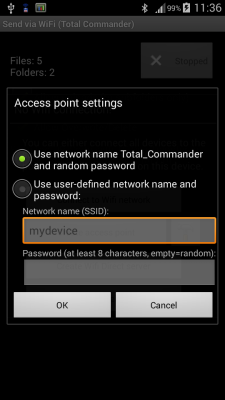 Screenshot of the application WiFi/WLAN Plugin for Totalcmd - #3