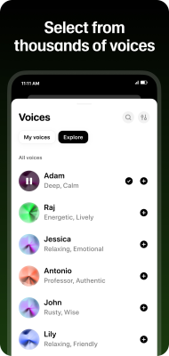 Screenshot of the application ElevenLabs: AI Voice Generator - #2