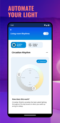 Screenshot of the application WiZ Connected - #5