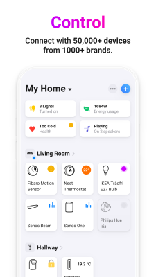 Screenshot of the application Homey - #1