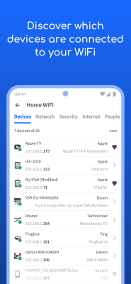 Screenshot of the application Fing - #1