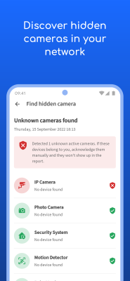 Screenshot of the application Fing - #4