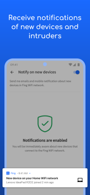 Screenshot of the application Fing - #5