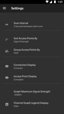 Screenshot of the application WiFi Analyzer (open-source) - #6