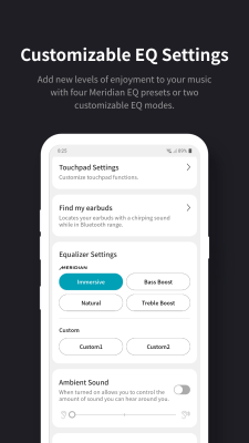 Screenshot of the application LG TONE Free - #2