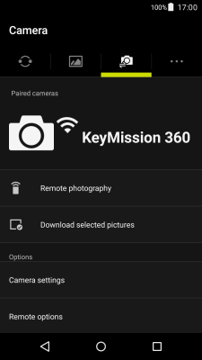 Screenshot of the application SnapBridge 360/170 - #5