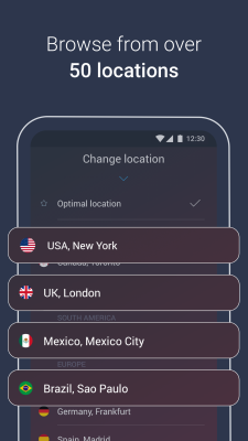 Screenshot of the application AVG Secure VPN - #4
