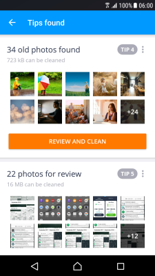 Screenshot of the application AVG Cleaner Lite - #2