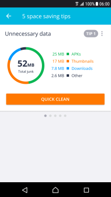Screenshot of the application AVG Cleaner Lite - #3