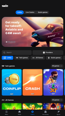 Screenshot of the application 1Win - #2
