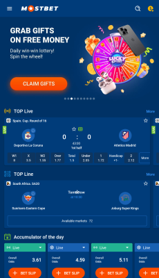 Screenshot of the application Mostbet - #1