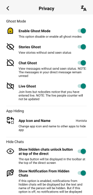 Screenshot of the application Honista - #6