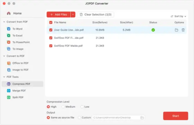 Screenshot of the application JOPDF for Linux - #3