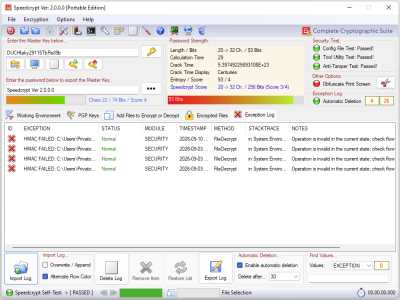 Screenshot of the application Speedcrypt - #5