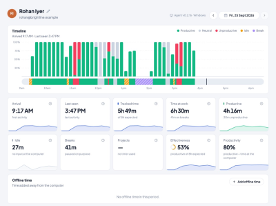 Screenshot of the application Timerfly - #1