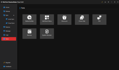 Screenshot of the application MiniTool ShadowMaker Free - #1
