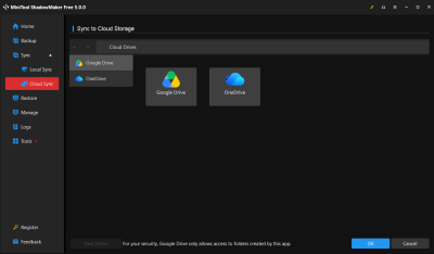 Screenshot of the application MiniTool ShadowMaker Free - #2