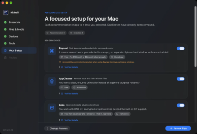 Screenshot of the application KitTrail - #2