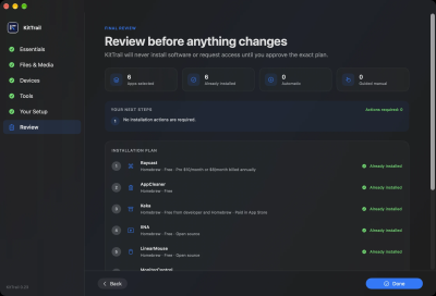 Screenshot of the application KitTrail - #4