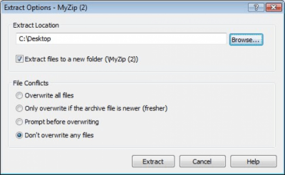 Screenshot of the application Express Zip Plus - #3