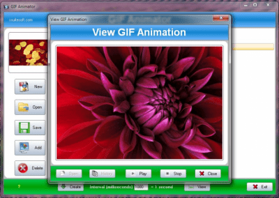 Screenshot of the application SSuite Office - Gif Animator - #1