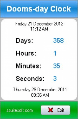 Screenshot of the application Mayan Dooms-Day Clock - #1