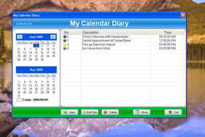 Screenshot of the application My Calendar Diary - #1