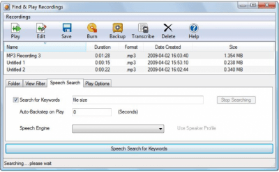 Screenshot of the application RecordPad Sound Recording - #2