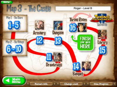 Screenshot of the application Typing Tournament - #2
