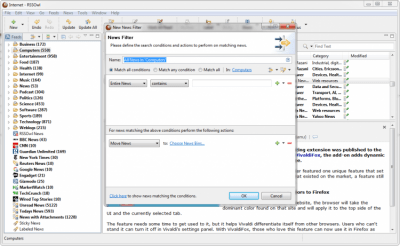 Screenshot of the application RSSOwl - #2
