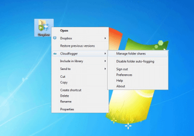 Screenshot of the application Cloudfogger - #2