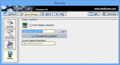 Screenshot of the application Boss Key - #5