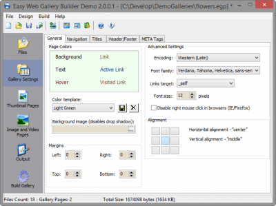 Screenshot of the application Easy Web Gallery Builder - #3