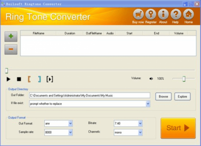 Screenshot of the application RingTone Converter - #1