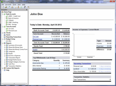 Screenshot of the application Money Manager Ex for Windows - #1