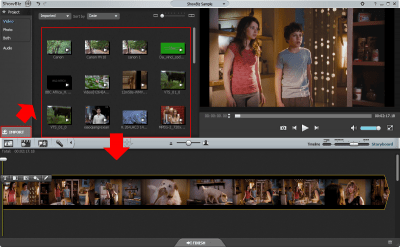 Screenshot of the application ArcSoft ShowBiz - #1