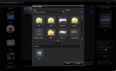 Screenshot of the application ArcSoft MediaConverter - #2