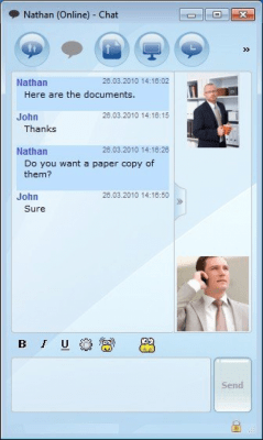 Screenshot of the application Brosix - #2