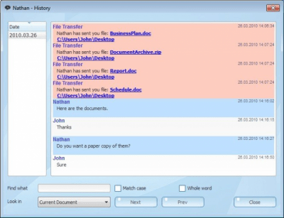 Screenshot of the application Brosix - #4