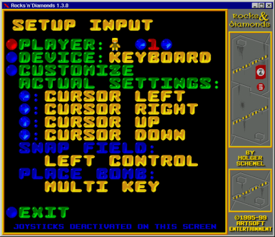 Screenshot of the application Rocks-n-Diamonds - #4