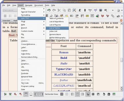 Screenshot of the application LyX - #2