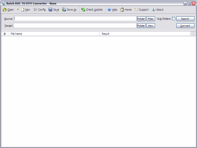 Screenshot of the application Batch Word to HTML Converter - #1