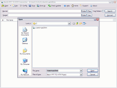 Screenshot of the application Batch Excel to HTML Converter - #2