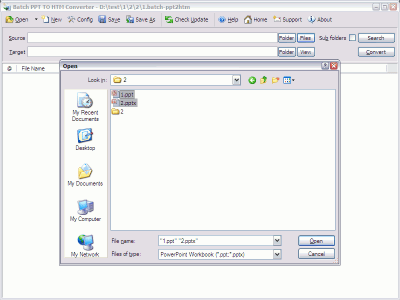 Screenshot of the application Batch Excel to HTML Converter - #4