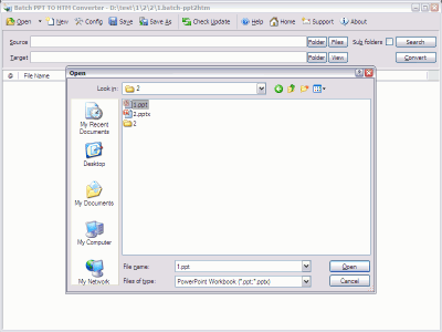 Screenshot of the application Batch PPT to HTML Converter - #3