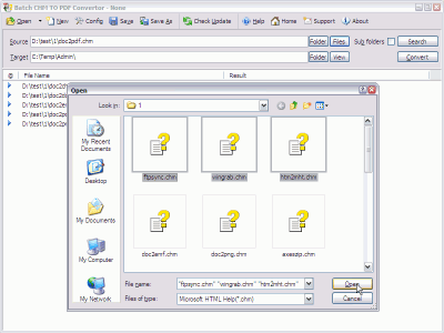 Screenshot of the application Batch CHM to PDF Converter - #4