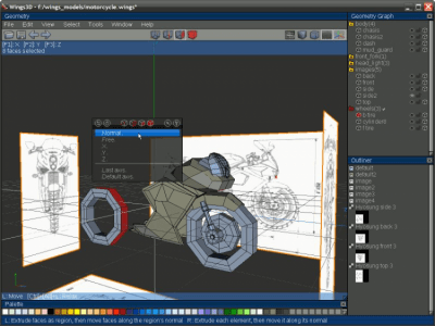 Screenshot of the application Wings 3D - #6