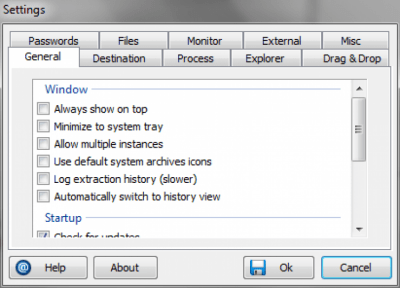 Screenshot of the application ExtractNow - #2