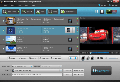 Screenshot of the application Aiseesoft MTS Converter - #1