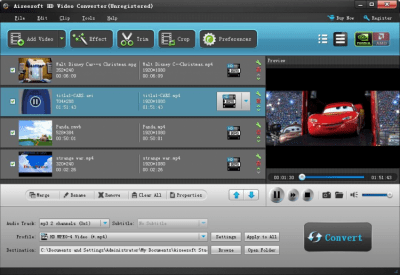 Screenshot of the application Aiseesoft HD Video Converter - #1